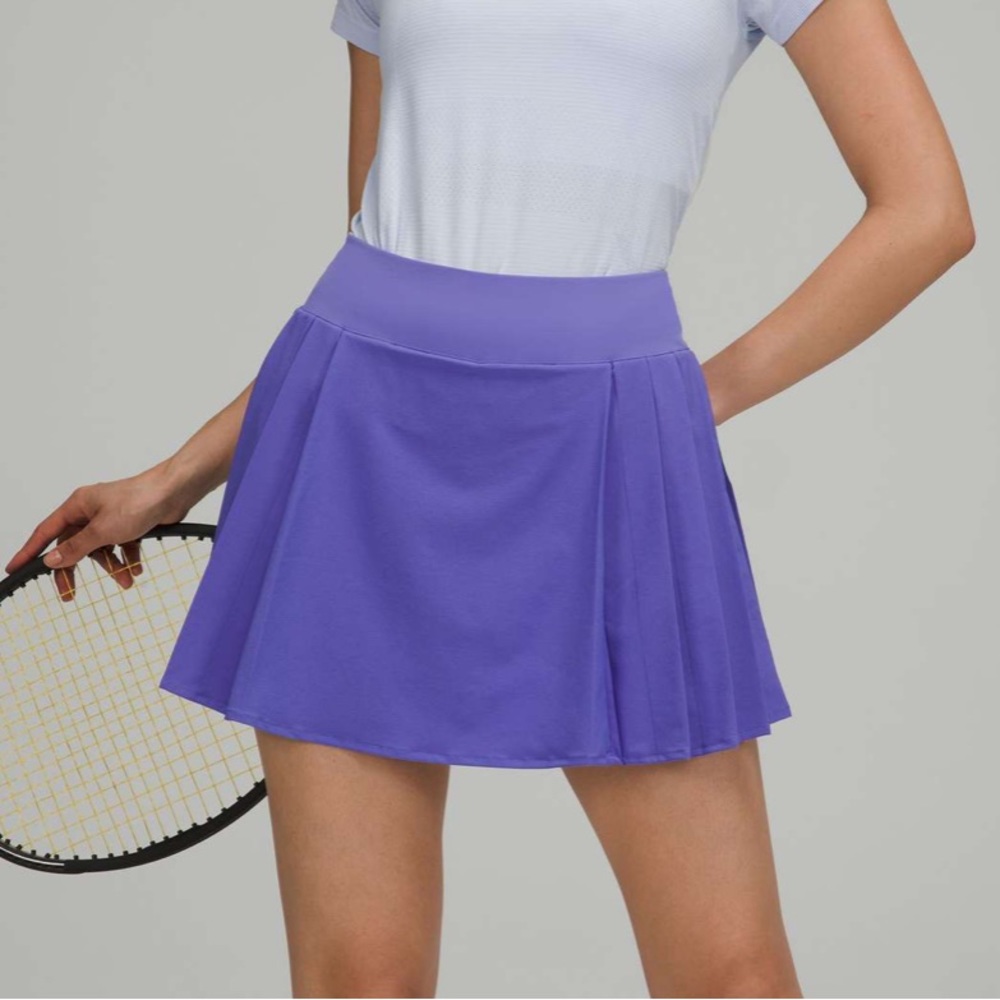 Lululemon Side-Pleat High-Rise Tennis Skirt Charged Indigo Size 8 Style W8AEUS